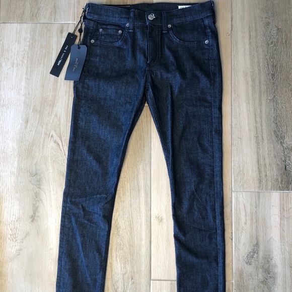 rag & bone Indigo Mid-Rise Skinny Jeans - Picture 3 of 7